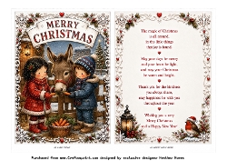 lucy and george feed the donkey