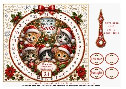 cup1459548_107 - advent clock card cats