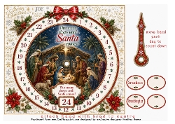 cup1459553_107 - advent clock card nativity