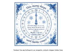 advent clocks generic insert blue
