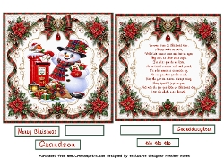 red tartan snowman