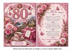 80th birthday tea and roses 