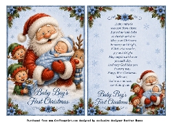babys boys 1st christmas santa