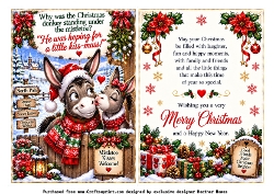 why was the christmas  donkey standing under the mistletoe