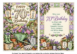 70th birthday female gardening