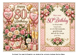 80th birthday female champagne