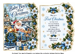 baby boys 1st christmas shaped 