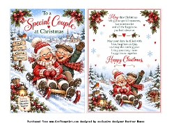 special couple oldies snowman