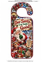 santa please stop here door hanger 6 ive been good
