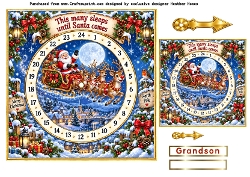 santa sleigh advent card
