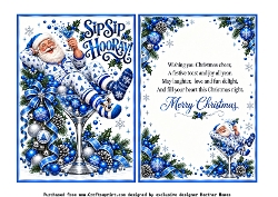 blue sip sip hooray santa