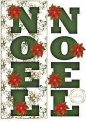 Tall Dl Noel with Poinsettias