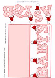 Baby's First Christmas Card Girl