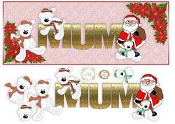 Mum Polar Bears and Santa