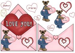 Valentine Envelope Bear
