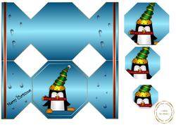 Penguin Cracker Card