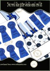 Double Easel Blue Guitar You Rock Kit
