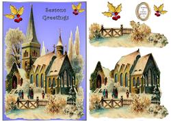 Vintage Church with Irregular Shapes