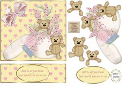 Bears Hearts and Flowers