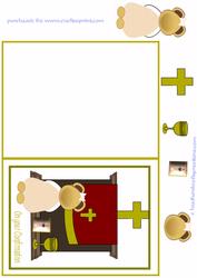 Teddy at Alter Girl Confirmation Card