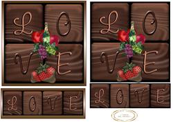 Chocolate Easel Yummy Valentines