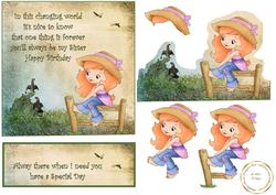 Sister Easel with Verse