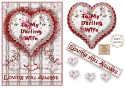 Wife Valentine Cushioned Heart