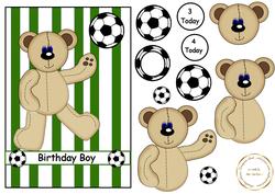 Footie Bear Green White
