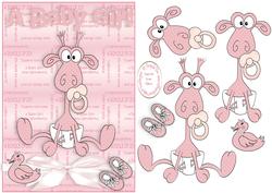Polka Dot Baby Giraffe Pink