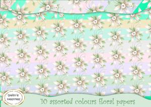 Assorted Colours Floral Papers