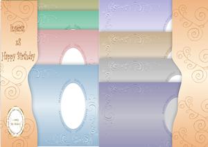 Satin Swirl Birthday Inserts