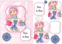 Born to Shop Framed Girl