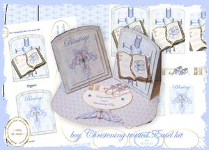 Double Twisted Easel Boy Christening