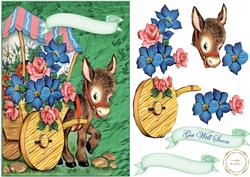 Vintage Donkey Get Well