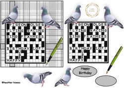 Hubby Birthday Crossword Pigeons