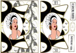 Amber Deco Cameo