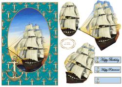 Sailing Into the Sunset Irregular Shaped Pyramid