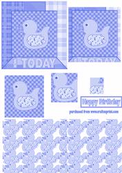 1st Birthday Duck Blue