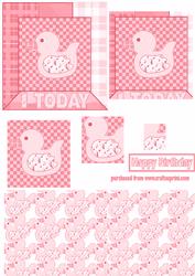 1st Birthday Pink Duck