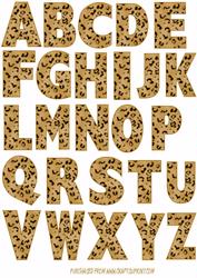 Leopard Print Alphabet Uppercase