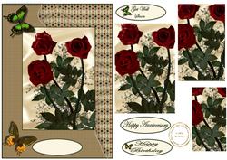 Versatile Red Roses and Butterflies
