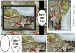 Framed Artwork Boats