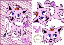 Purrfect Pink Cat
