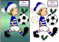 Blue Footie Christmas