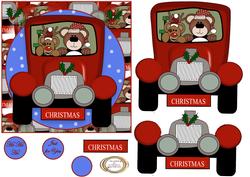 Vintage Santa Car Bears