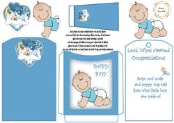 Baby Boy Pocket Tag Card