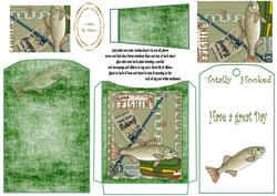 Gone Fishing Pocket Tag Card