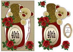 Champus Bear with Roses 40th