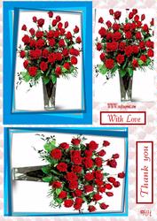 Framed Red Roses Just to Say
