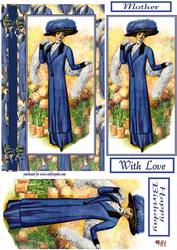 Vintage Lady in Blue
